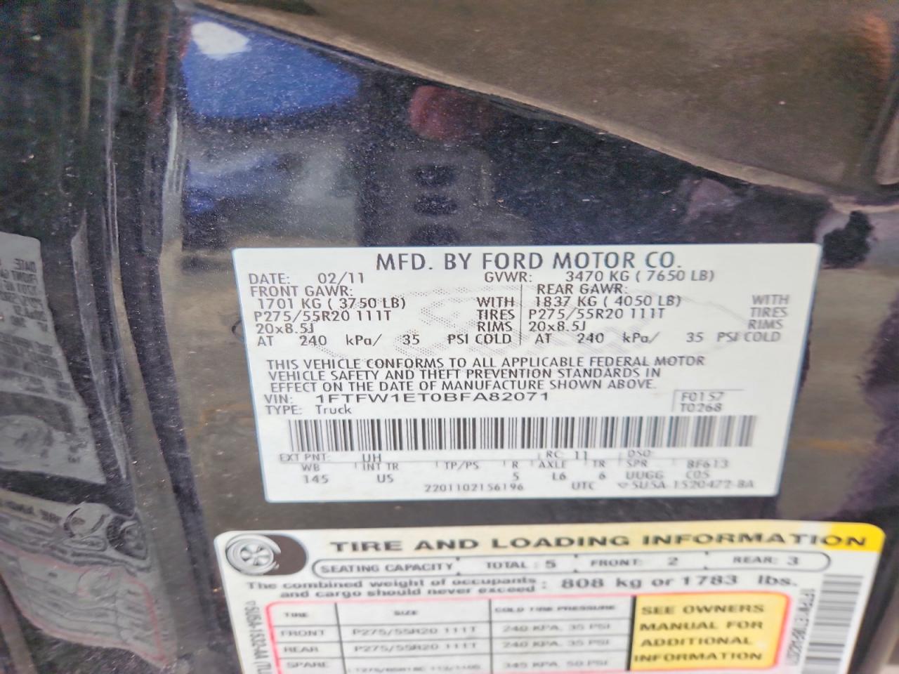 2011 FORD F150 SUPERCREW photo 12