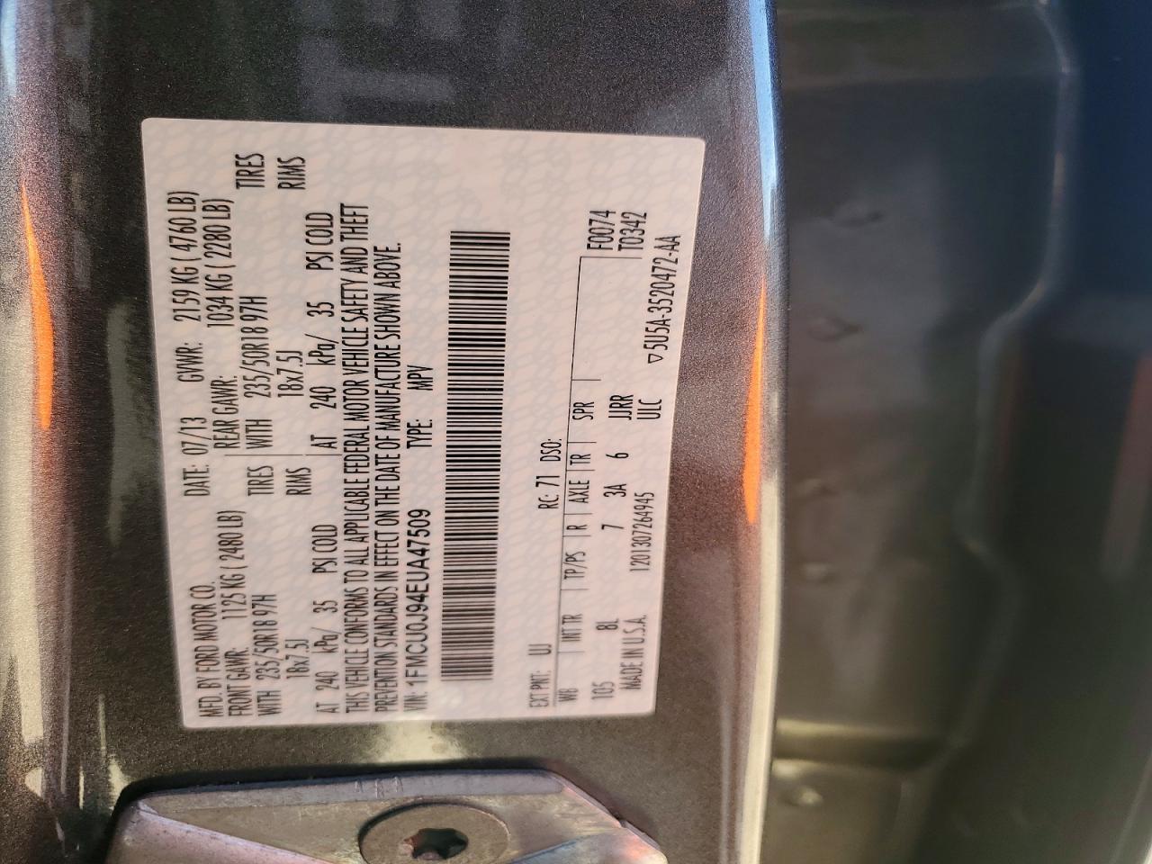 2014 FORD ESCAPE TITANIUM photo 23