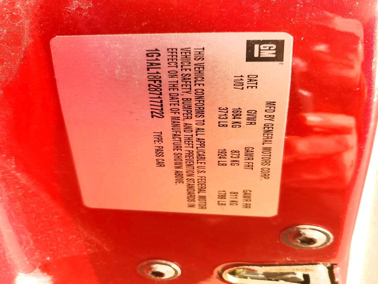 2008 CHEVROLET COBALT LT photo 13