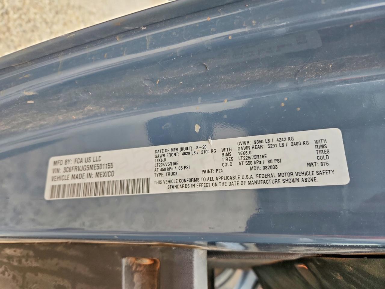 2021 RAM PROMASTER 3500 3500 HIGH photo 13