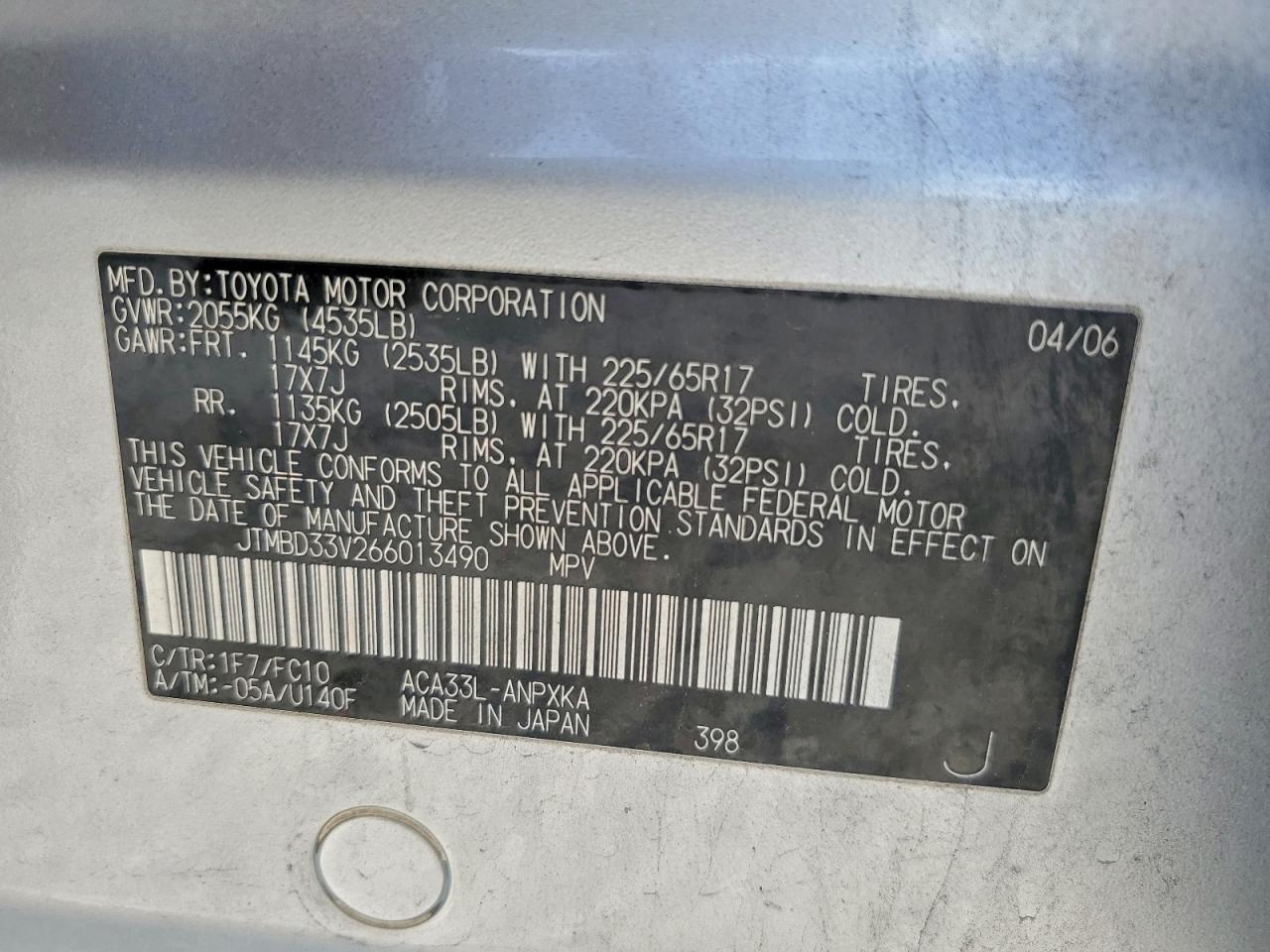 2006 TOYOTA RAV4 photo 13