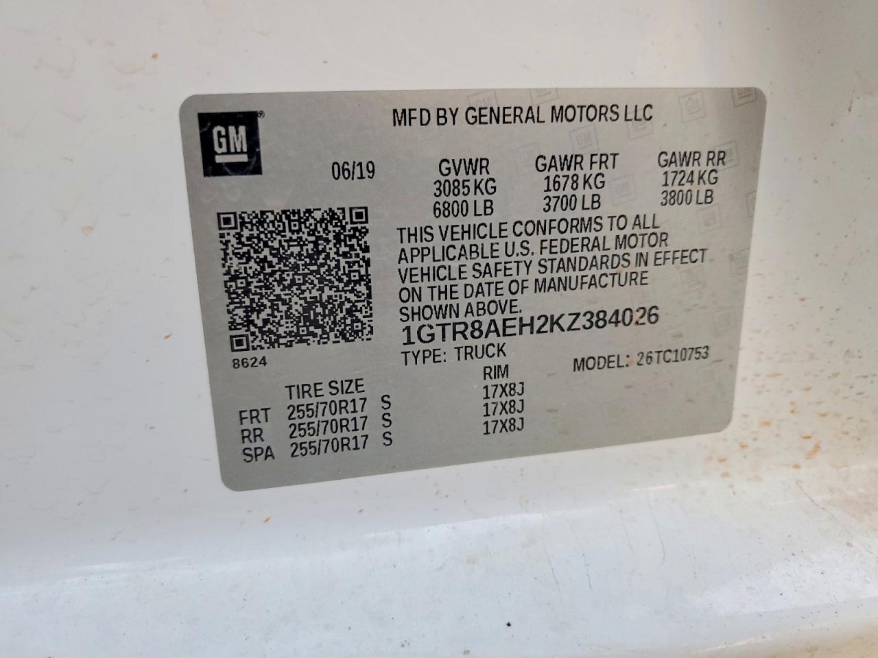 2019 GMC SIERRA C1500 photo 12