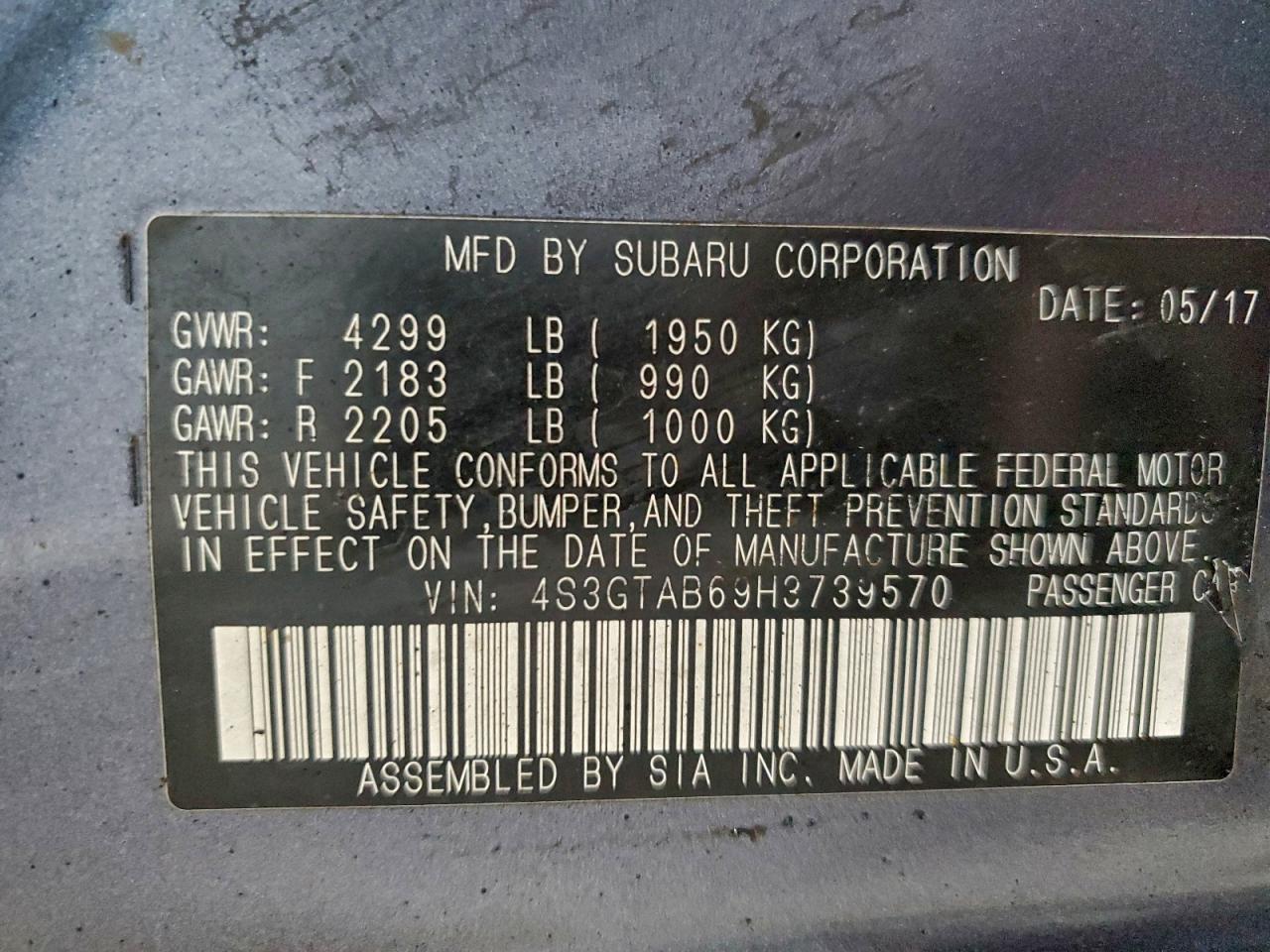 2017 SUBARU IMPREZA PREMIUM photo 12