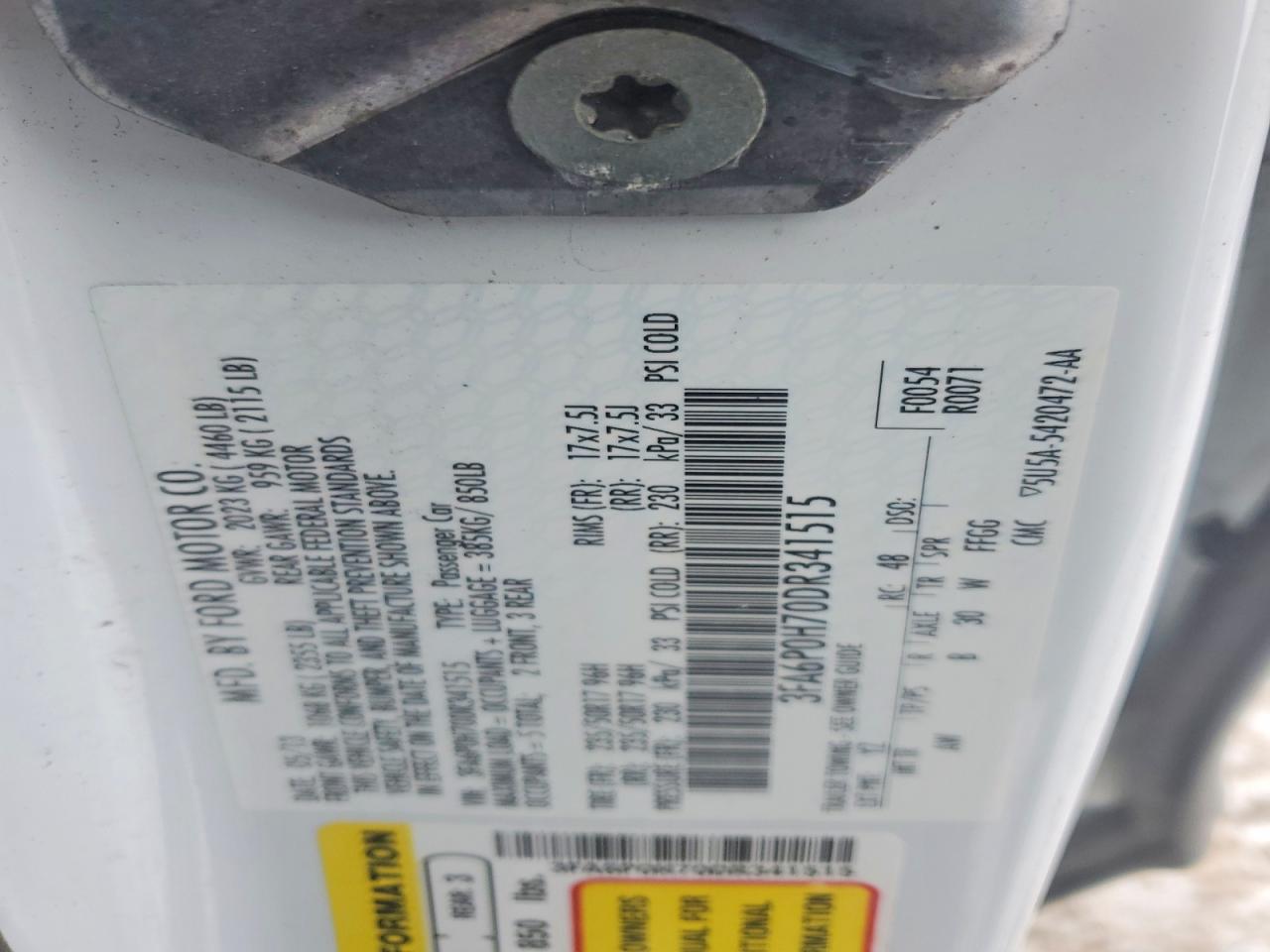 2013 FORD FUSION SE photo 12