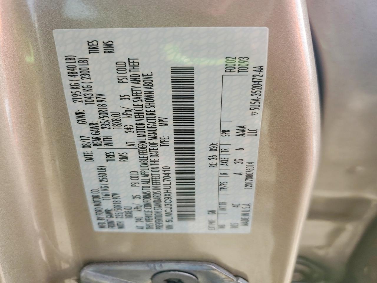 2017 LINCOLN MKC RESERVE photo 37