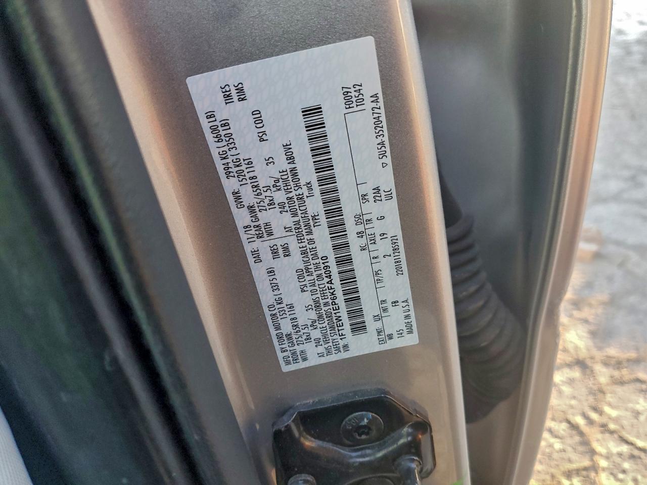 2019 FORD F150 SUPERCREW photo 34