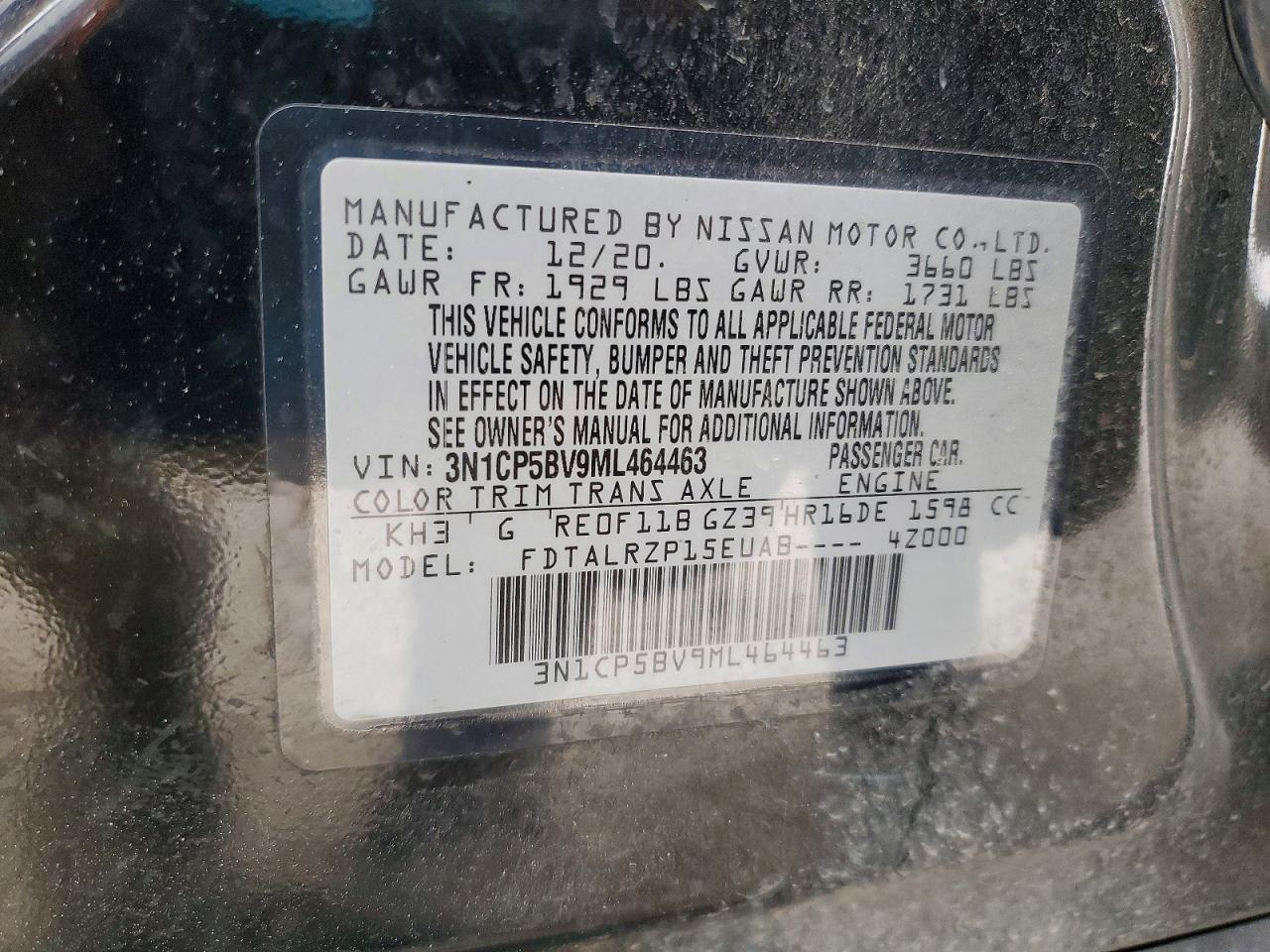 2021 NISSAN KICKS S photo 13