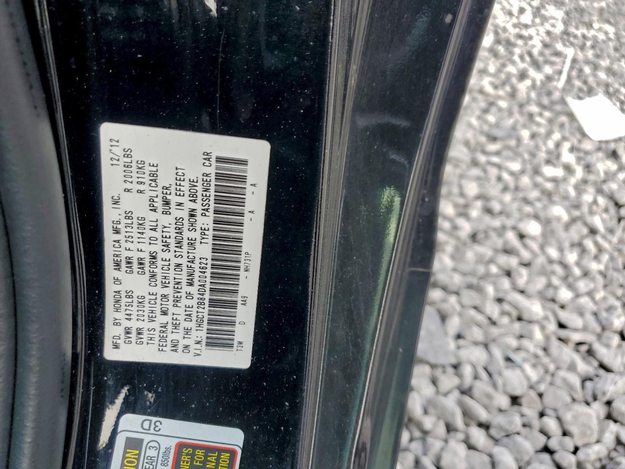 2013 HONDA ACCORD EXL photo 12