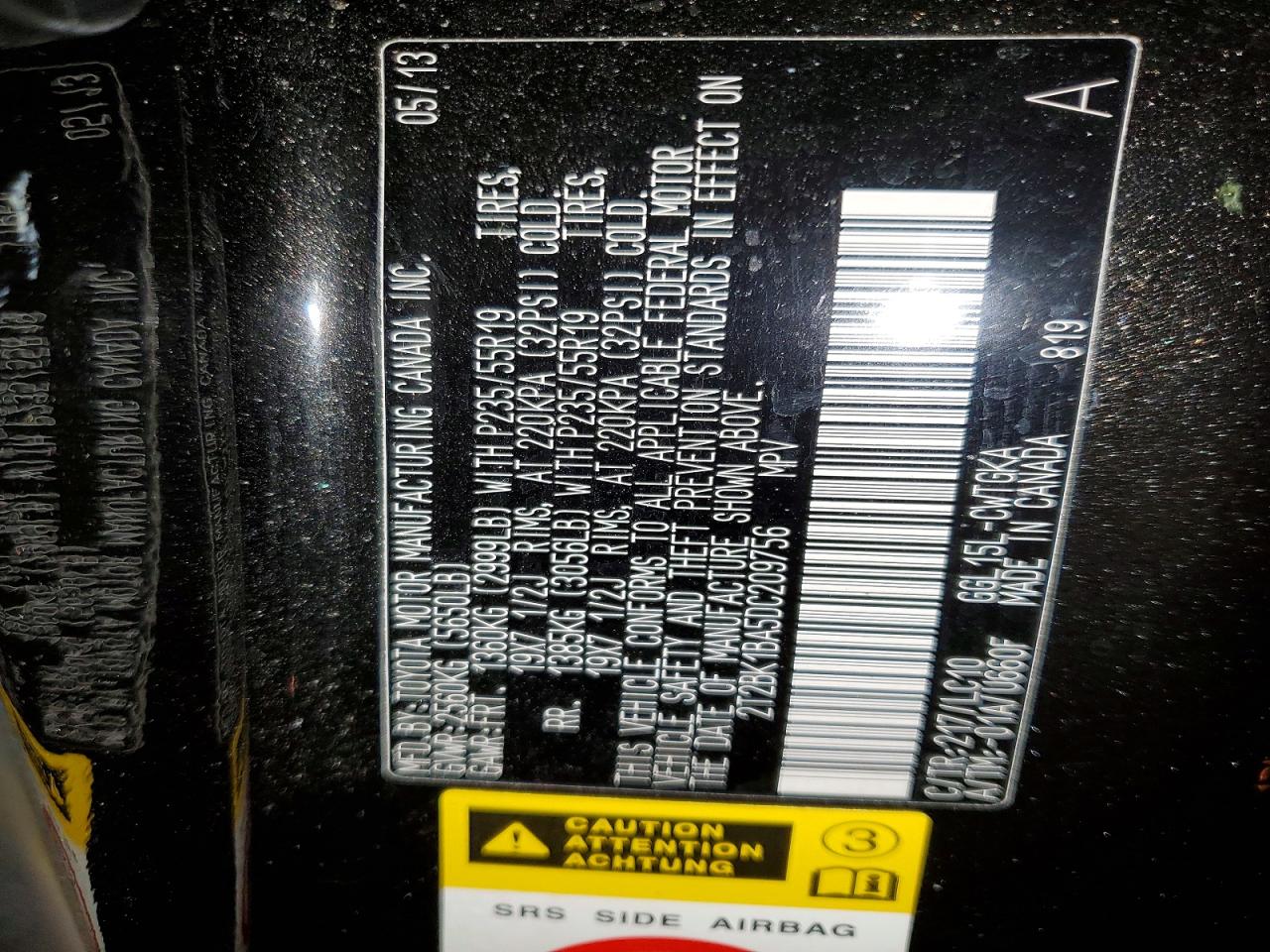 2013 LEXUS RX 350 BASE photo 13