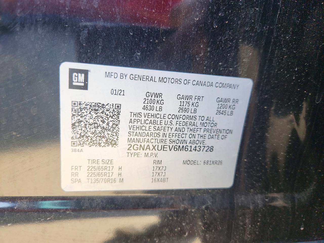 2021 CHEVROLET EQUINOX LT photo 12