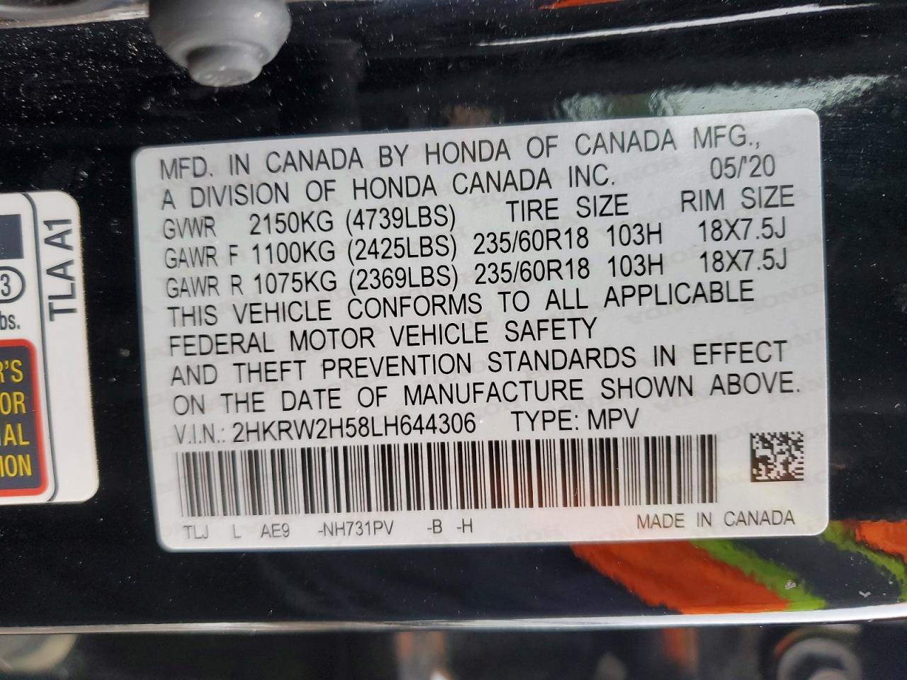 2020 HONDA CR-V EX photo 13