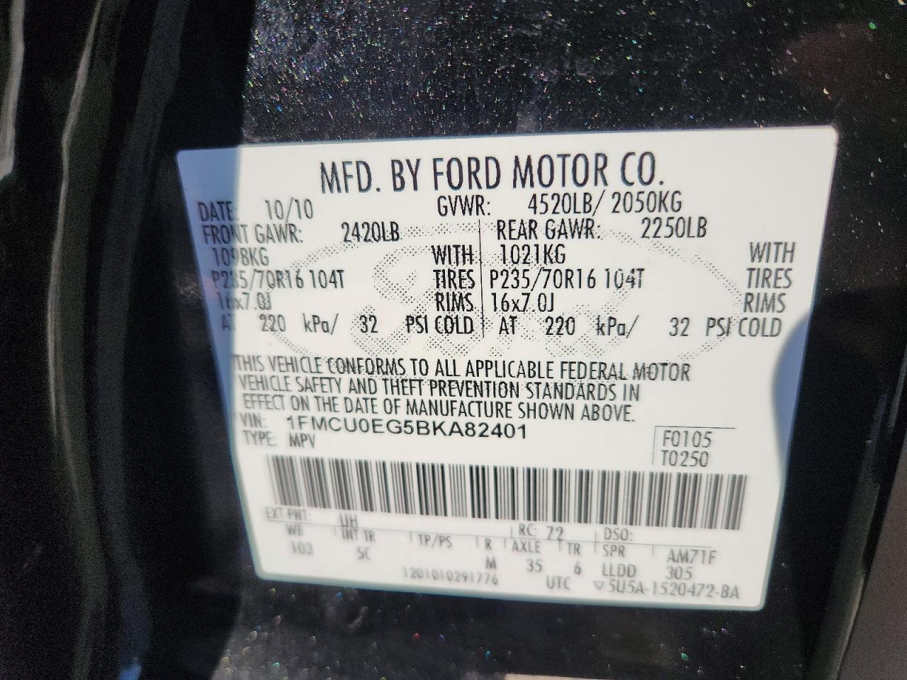 2011 FORD ESCAPE LIMITED photo 13
