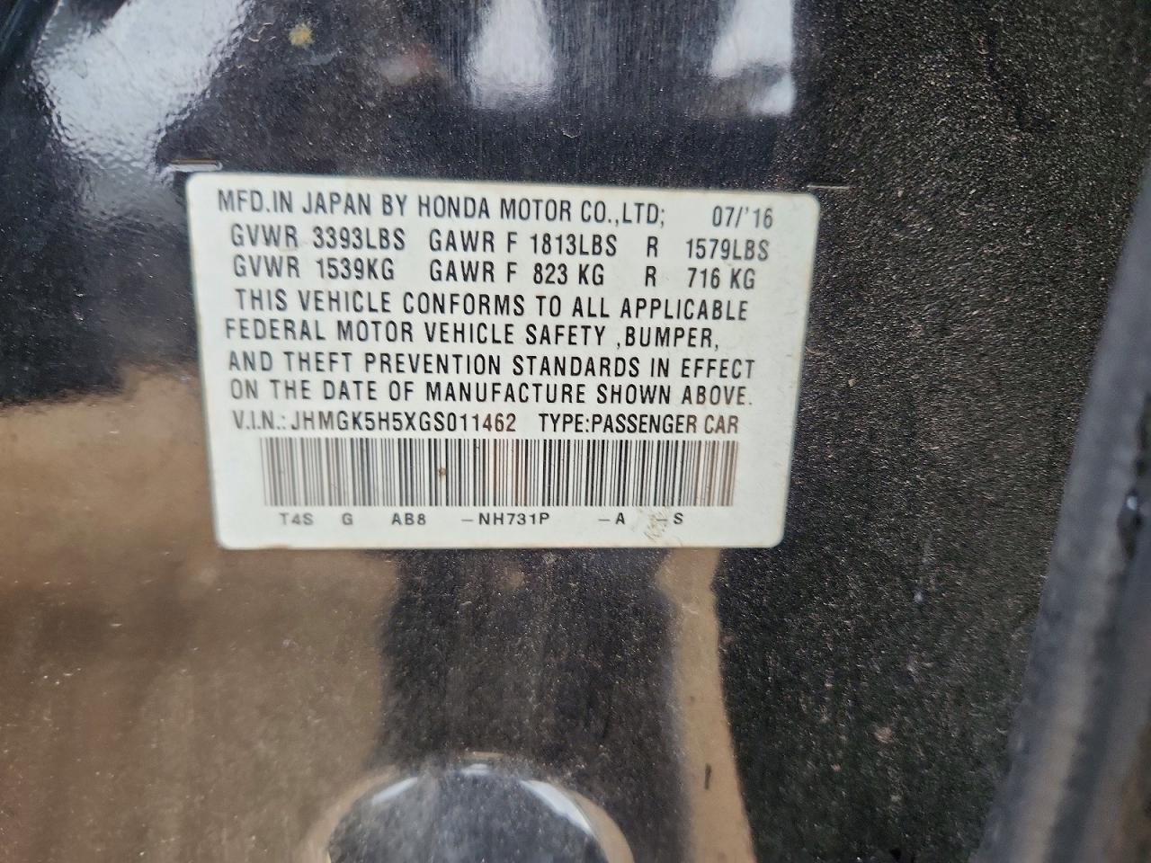 2016 HONDA FIT LX photo 13