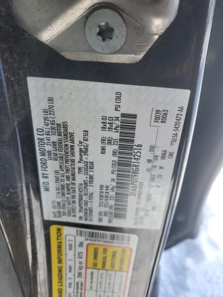 2016 FORD FUSION SE photo 12