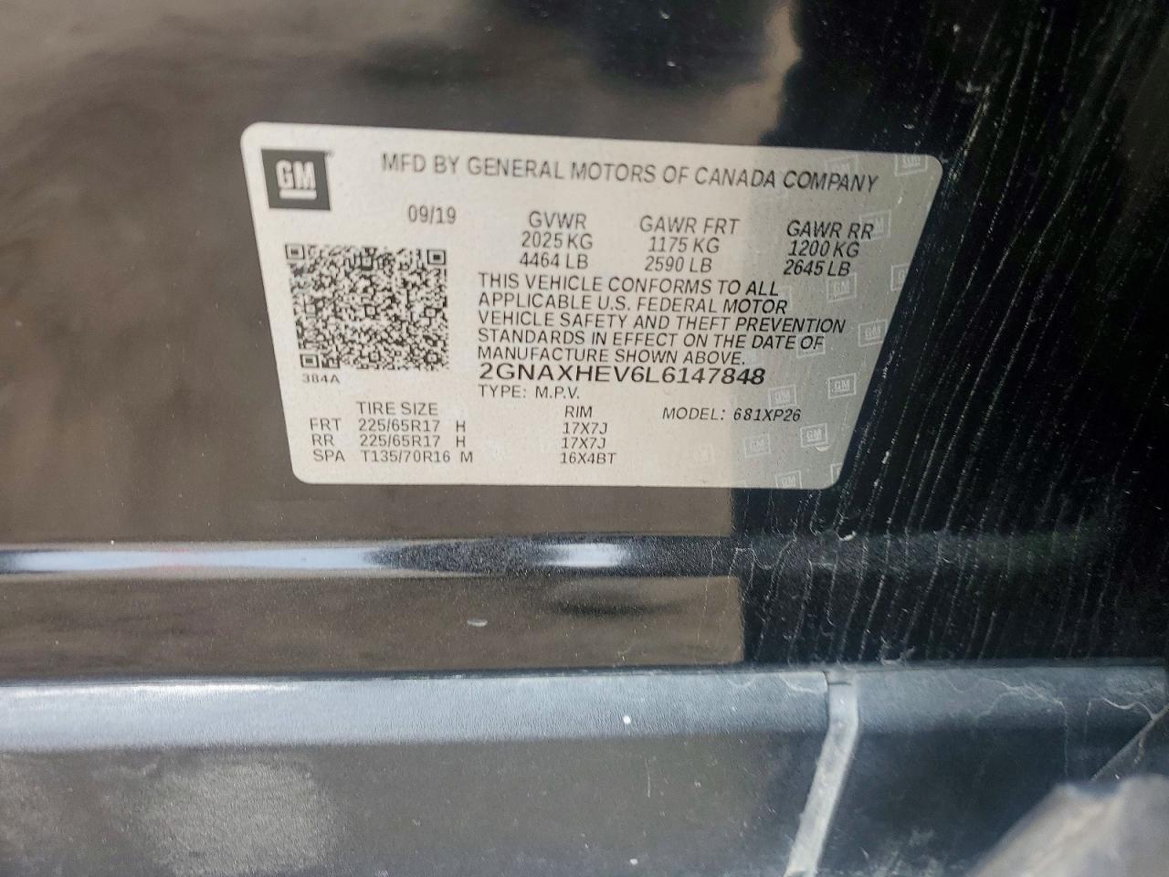 2020 CHEVROLET EQUINOX LS photo 13