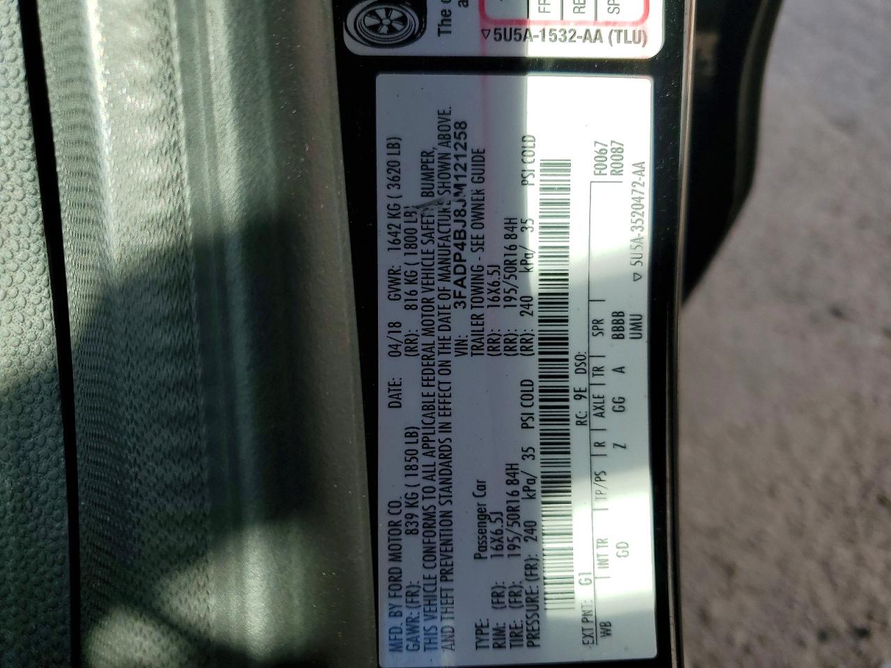 2018 FORD FIESTA SE photo 23
