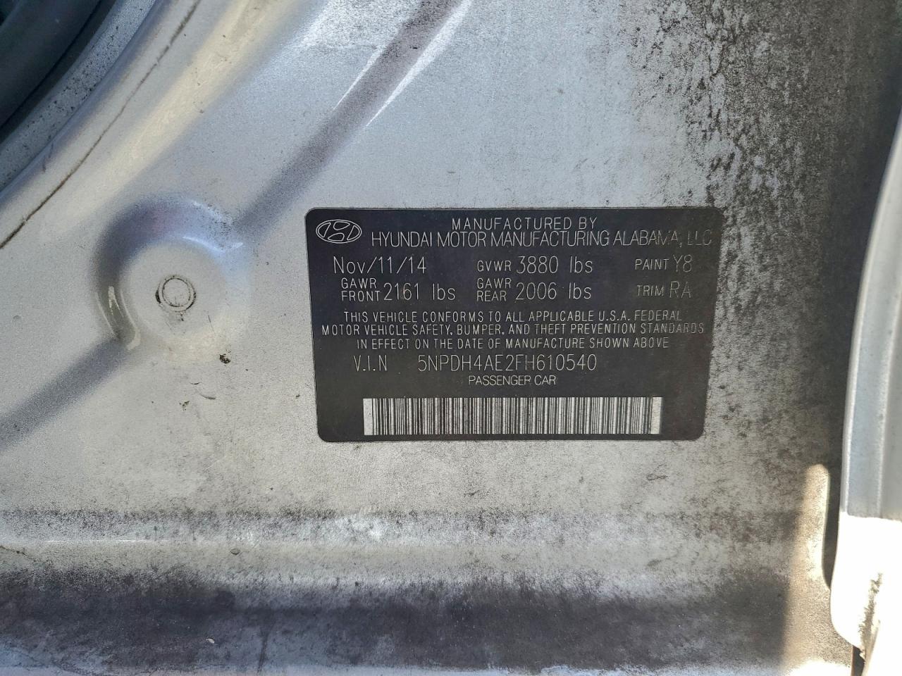 2015 HYUNDAI ELANTRA SE photo 12