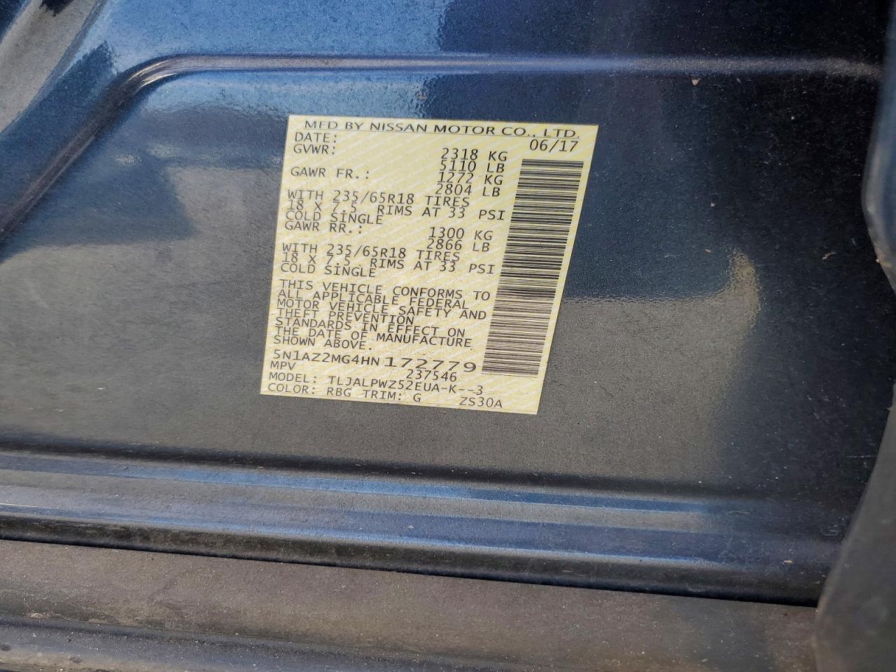 2017 NISSAN MURANO S photo 23
