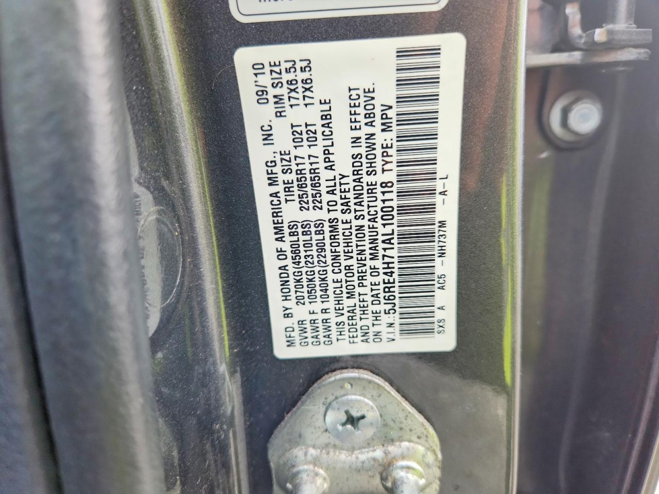2010 HONDA CR-V EXL photo 40