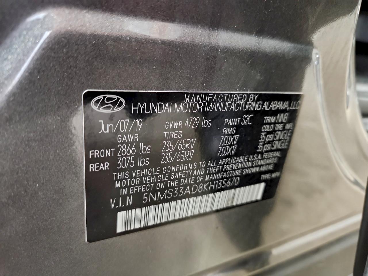 2019 HYUNDAI SANTA FE SEL photo 13