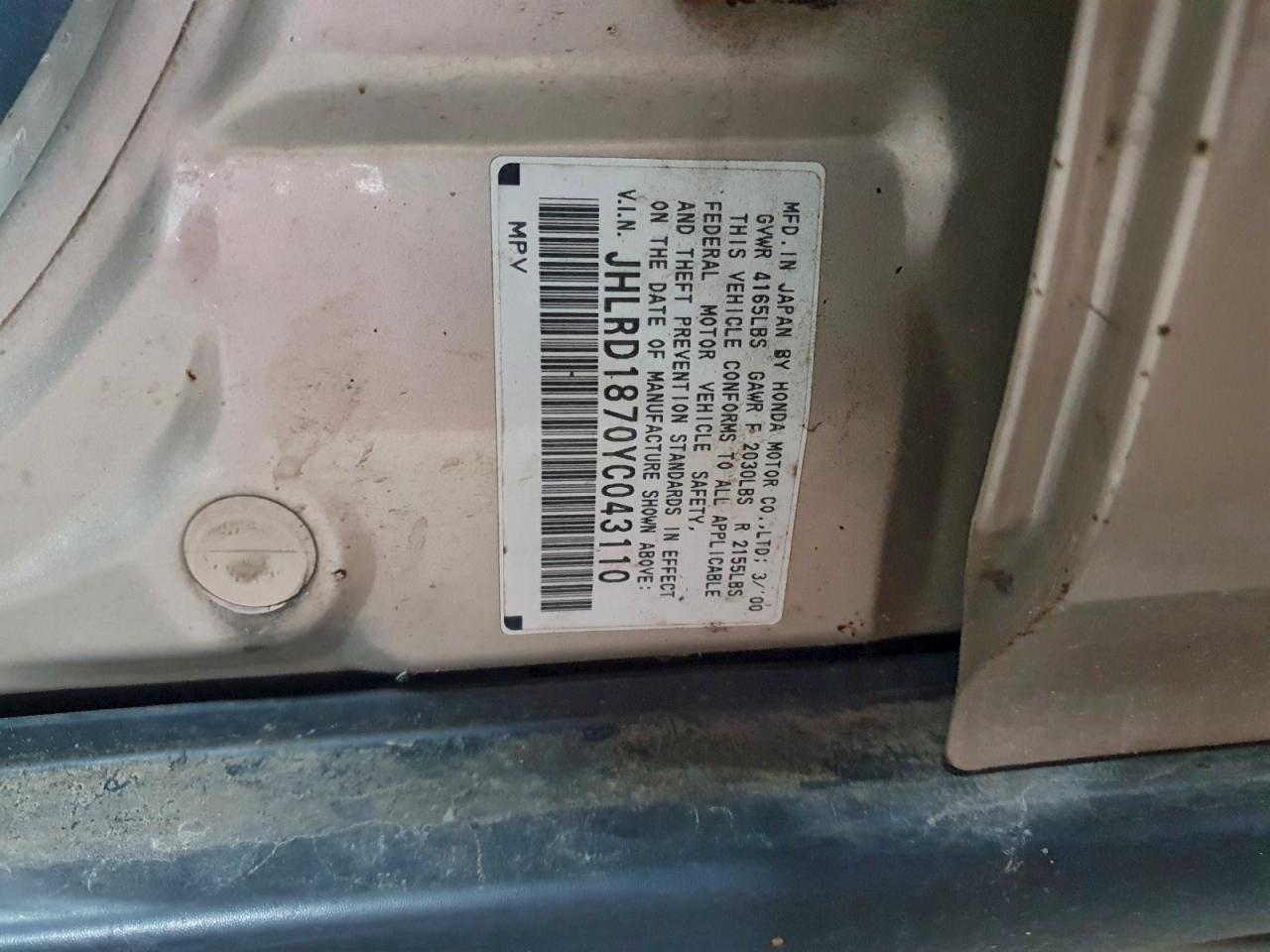 2000 HONDA CR-V SE photo 13