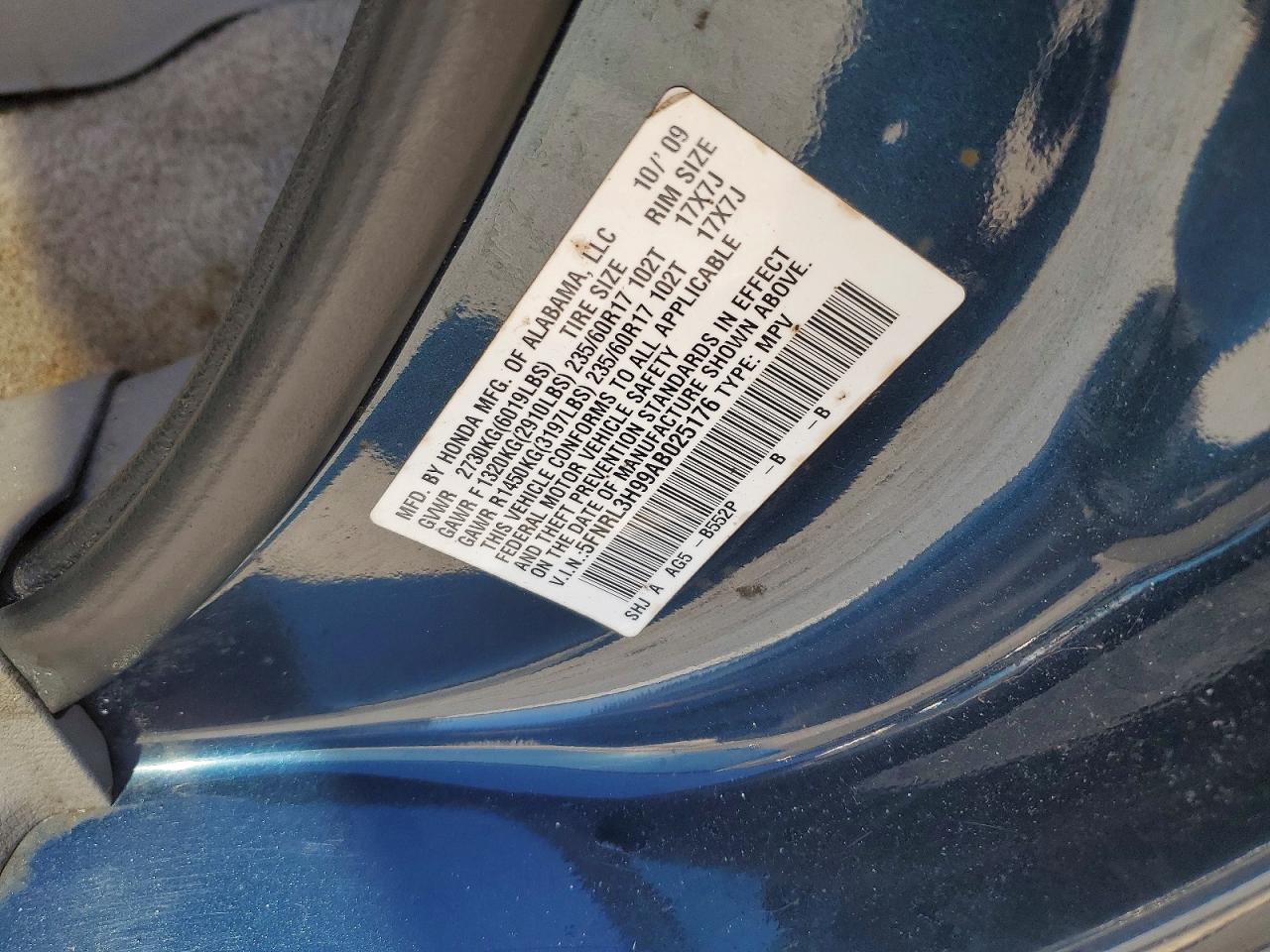 2010 HONDA ODYSSEY TOURING photo 13