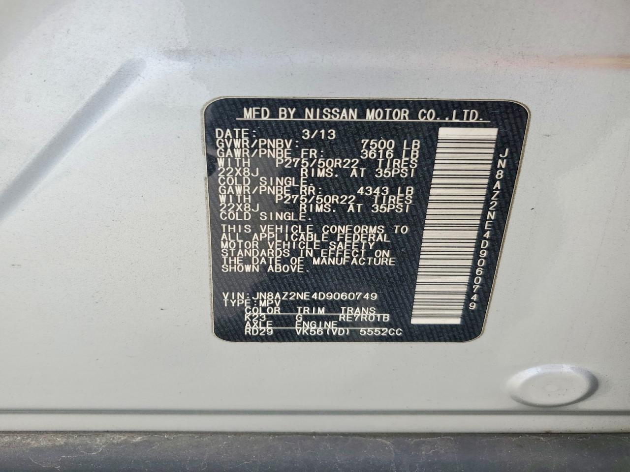 2013 INFINITI QX56 photo 14