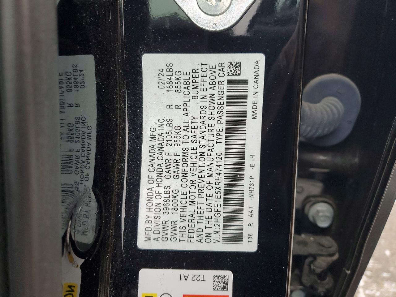 2024 HONDA CIVIC SI photo 12