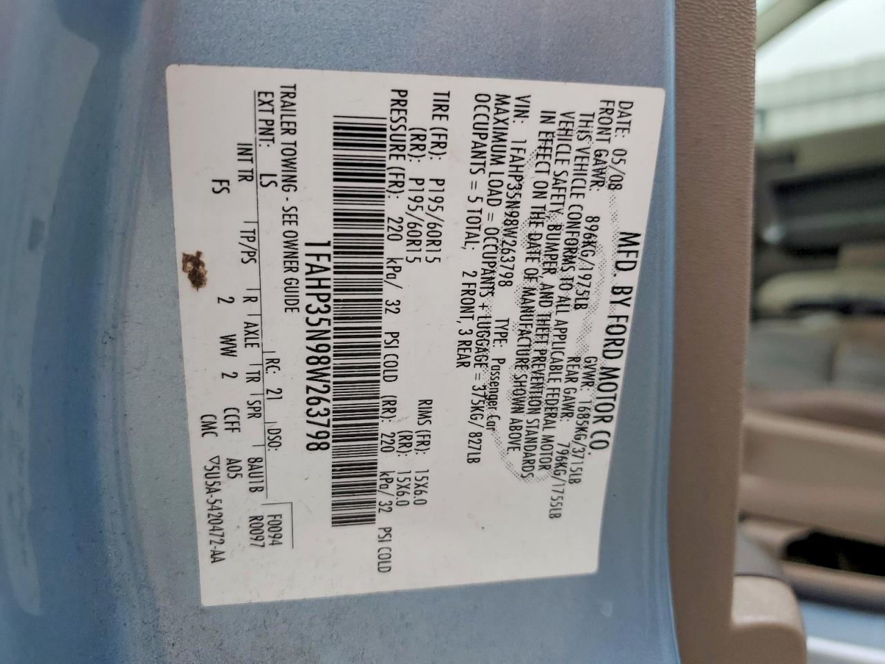 2008 FORD FOCUS SE photo 12