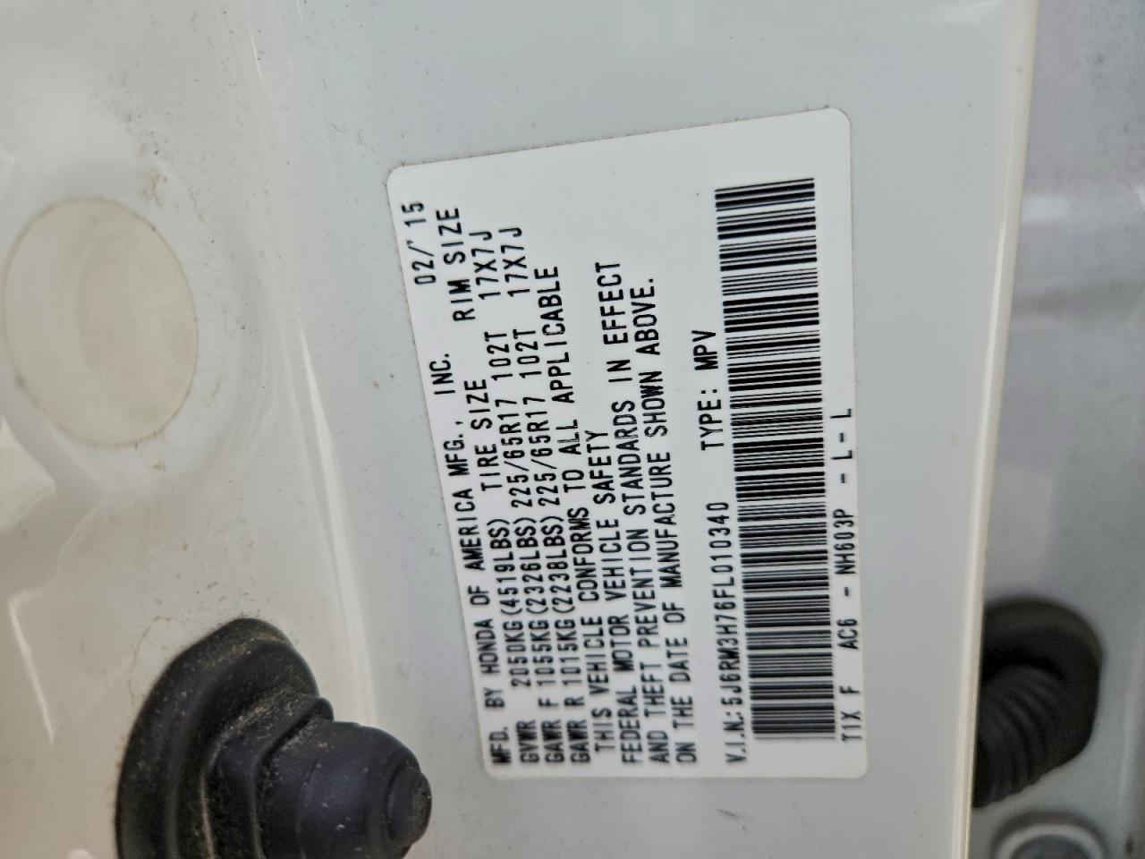 2015 HONDA CR-V EXL photo 25