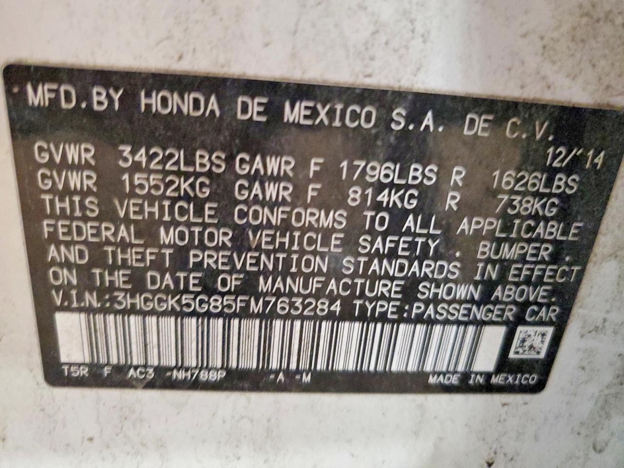 2015 HONDA FIT EX photo 13