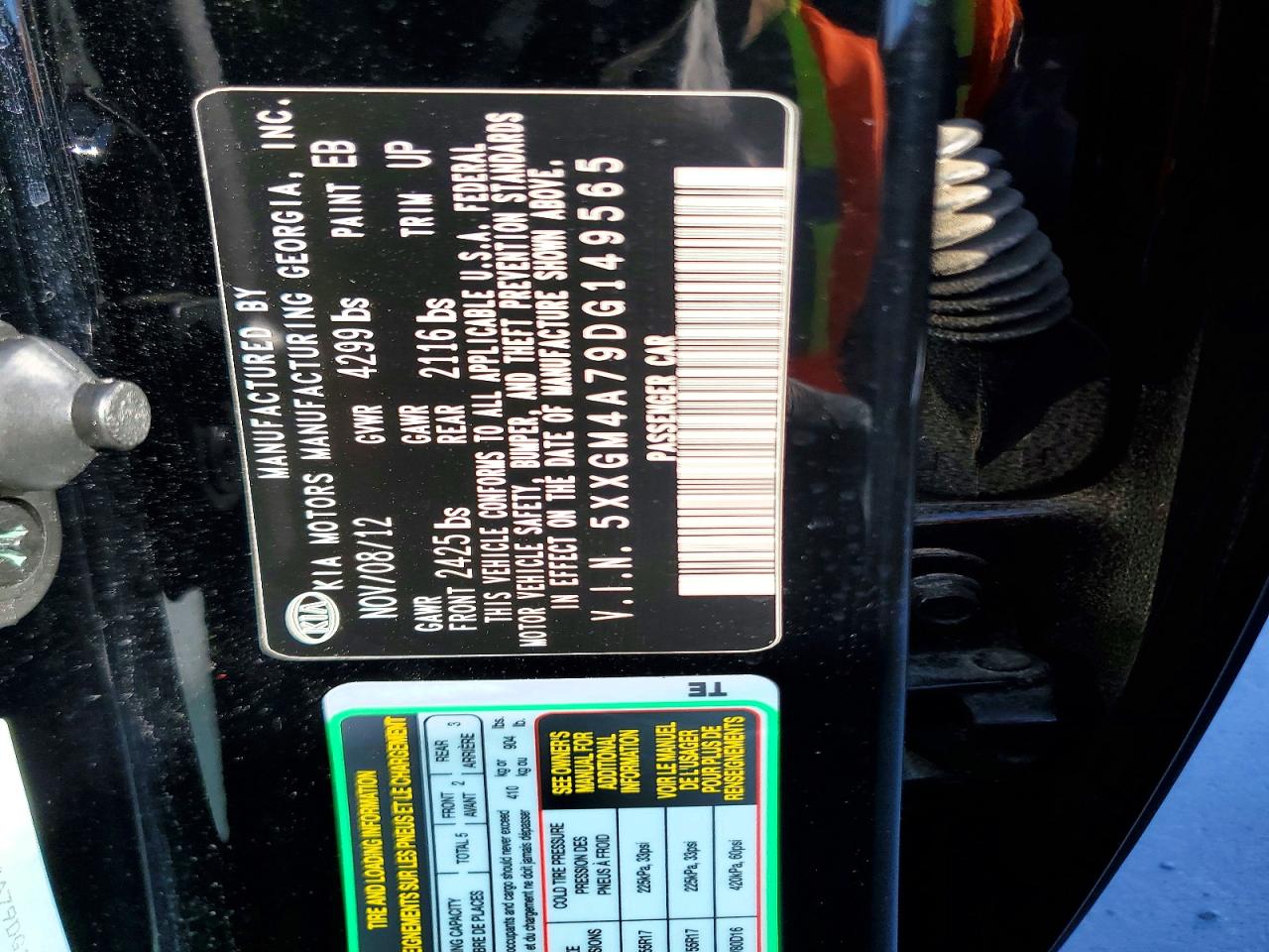 2013 KIA OPTIMA LX photo 12