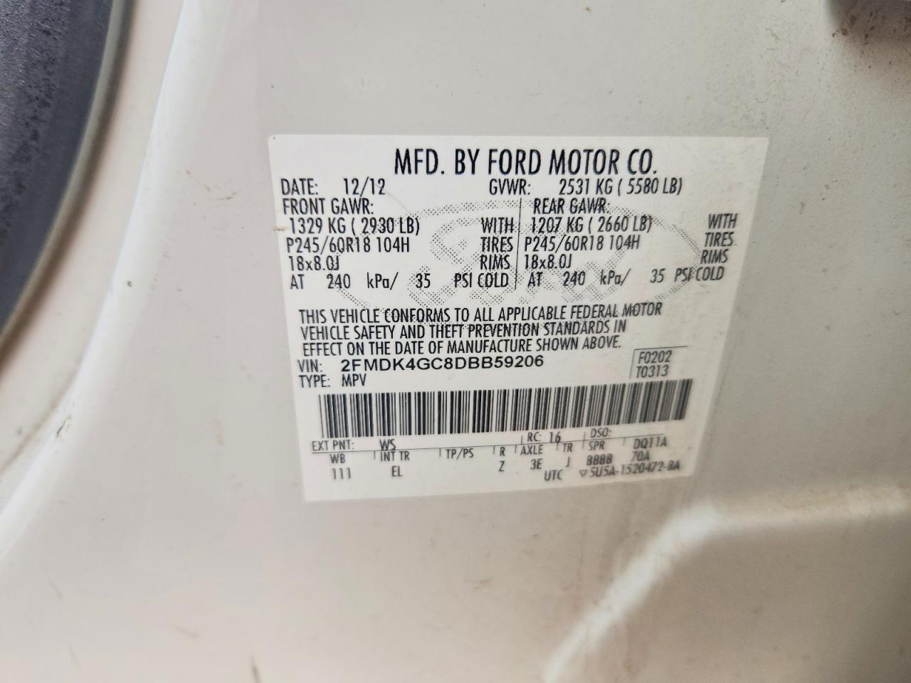 2013 FORD EDGE SE photo 12