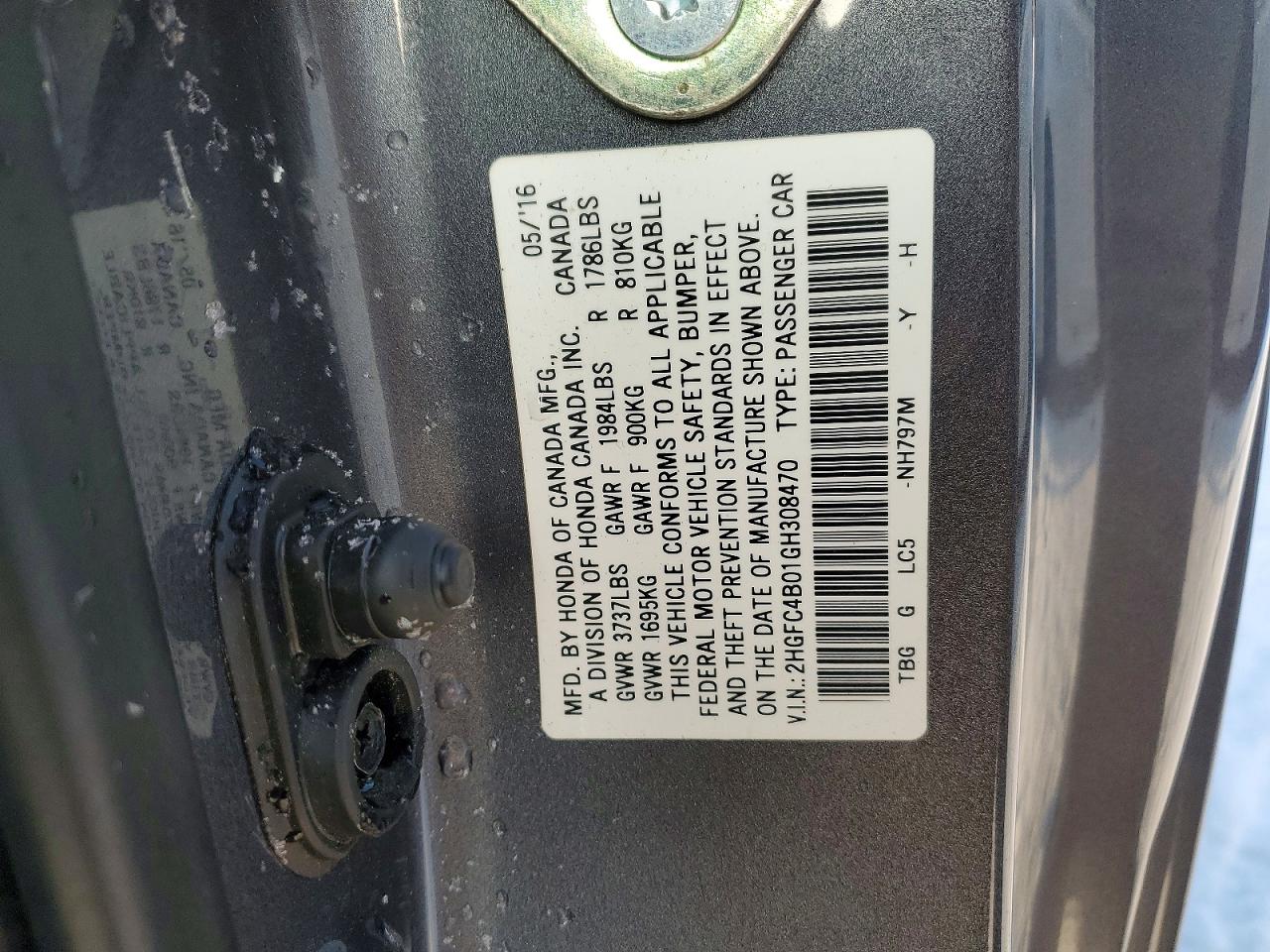 2016 HONDA CIVIC LX photo 12