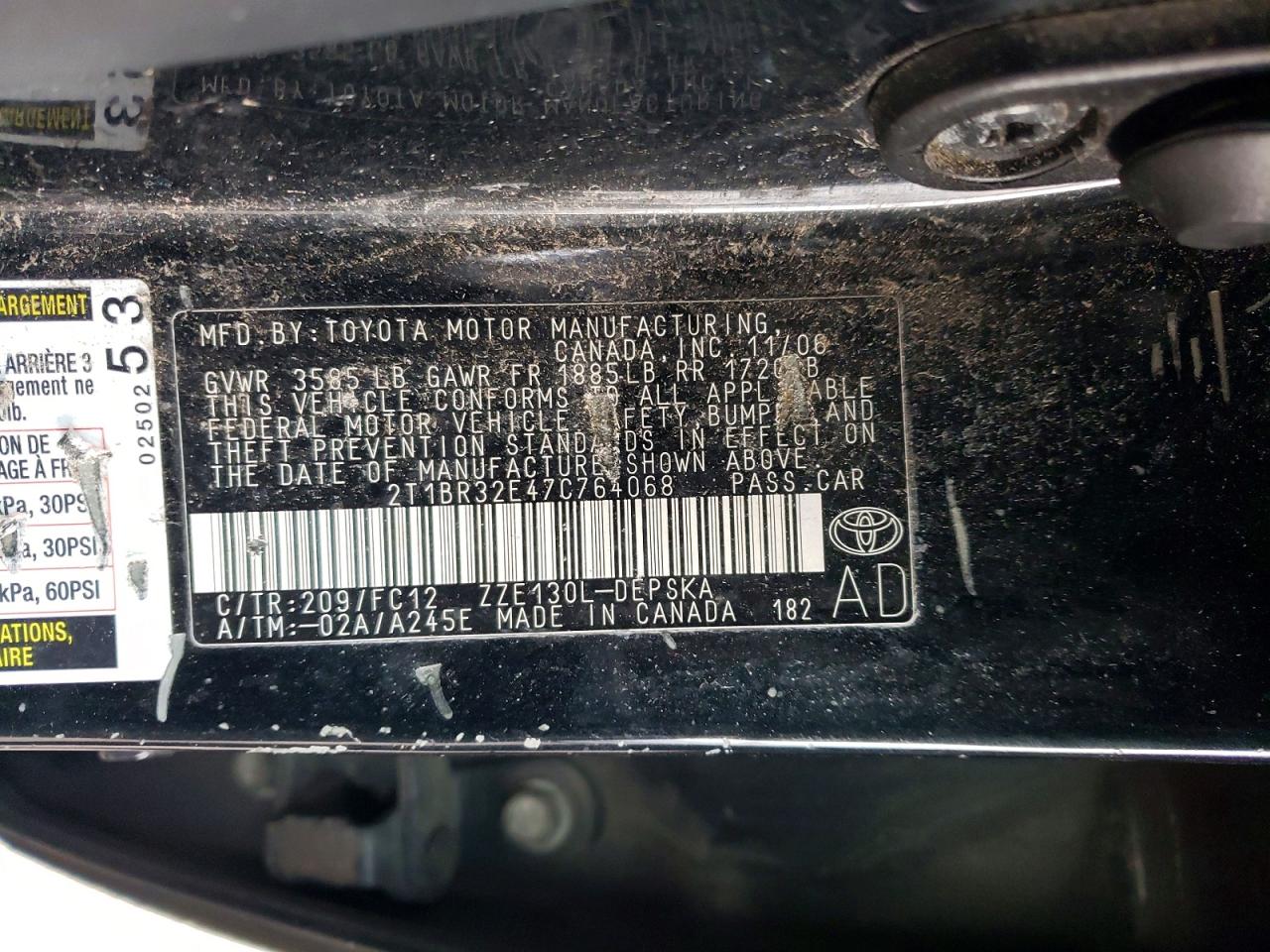 2007 TOYOTA COROLLA CE photo 13