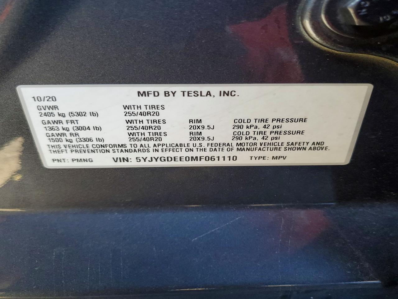 2021 TESLA MODEL Y photo 12