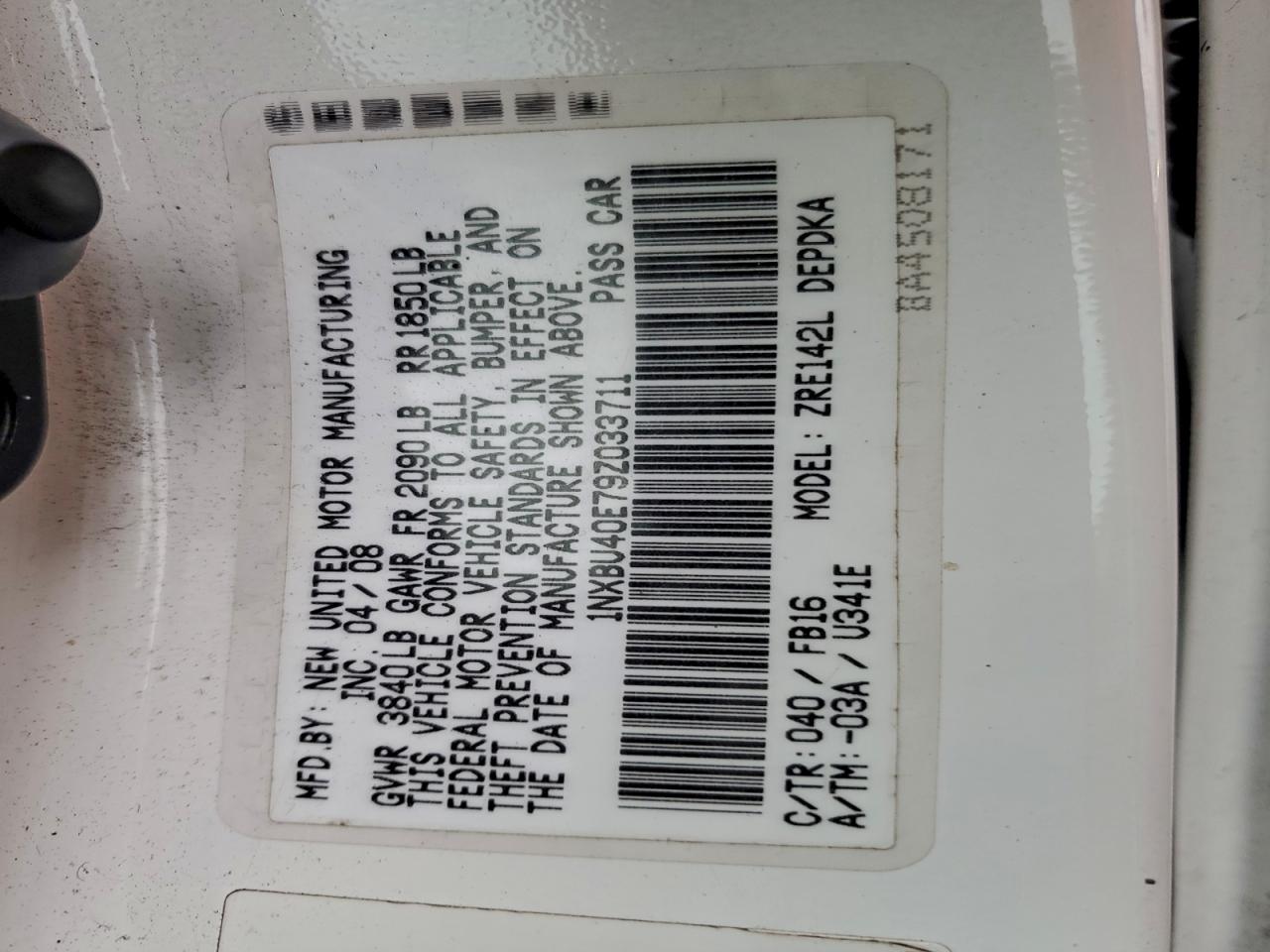 2009 TOYOTA COROLLA BASE photo 12