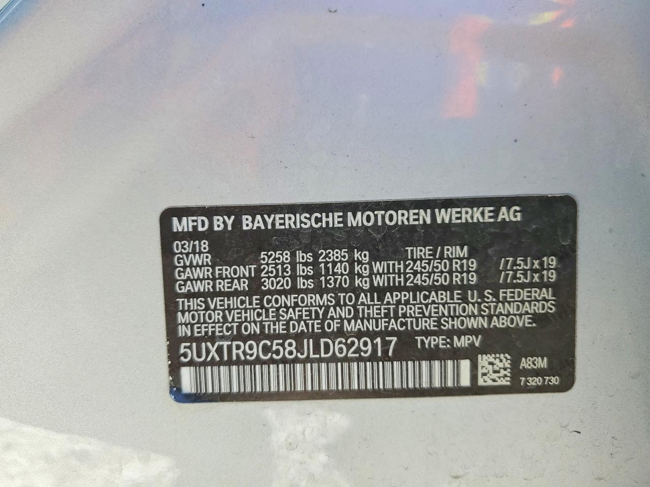 2018 BMW X3 XDRIVE30I photo 13