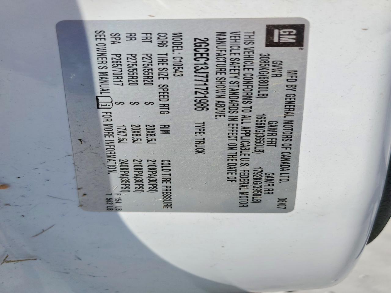 2007 CHEVROLET SILVERADO C1500 CREW CAB photo 12