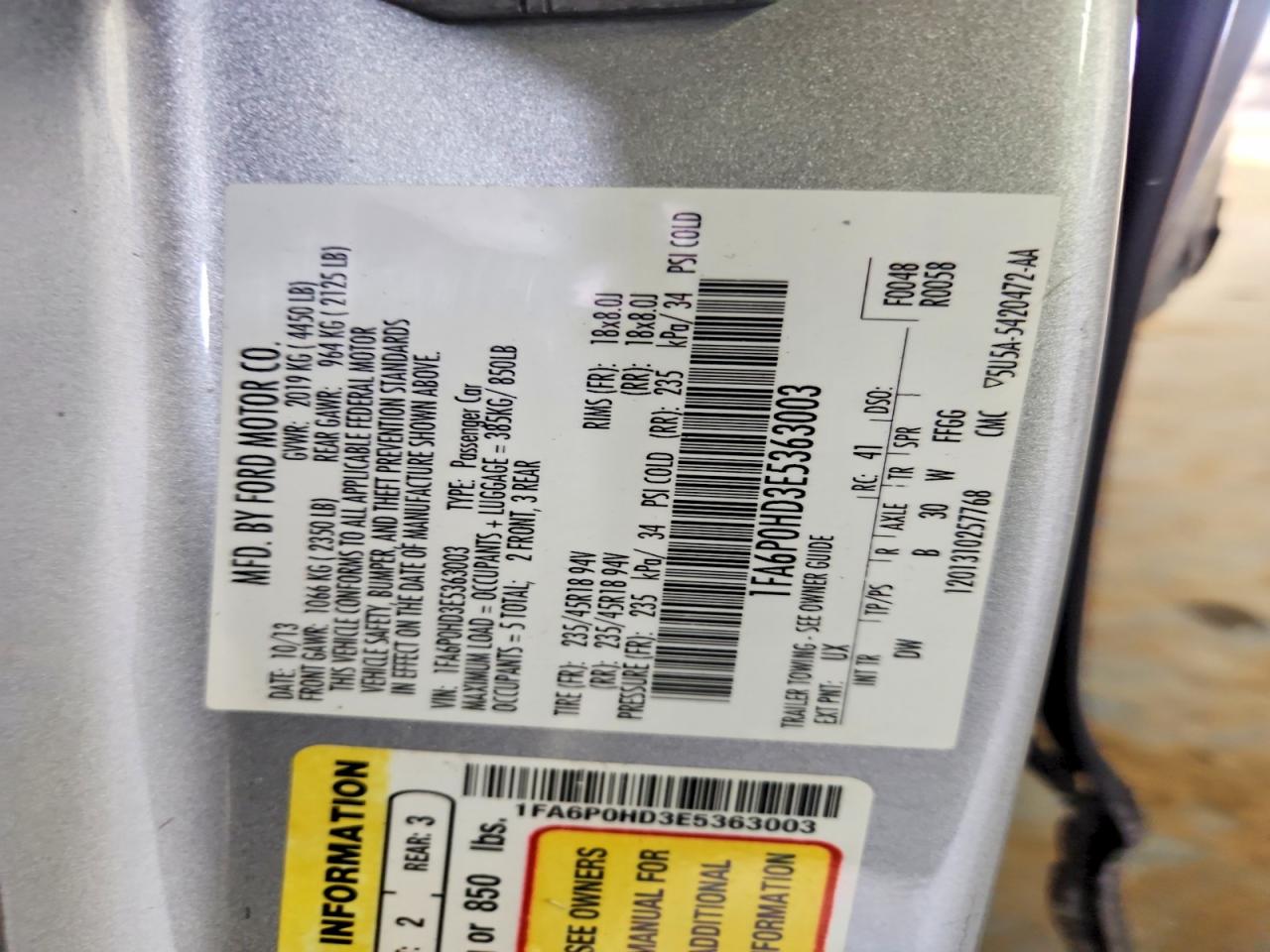 2014 FORD FUSION SE photo 12