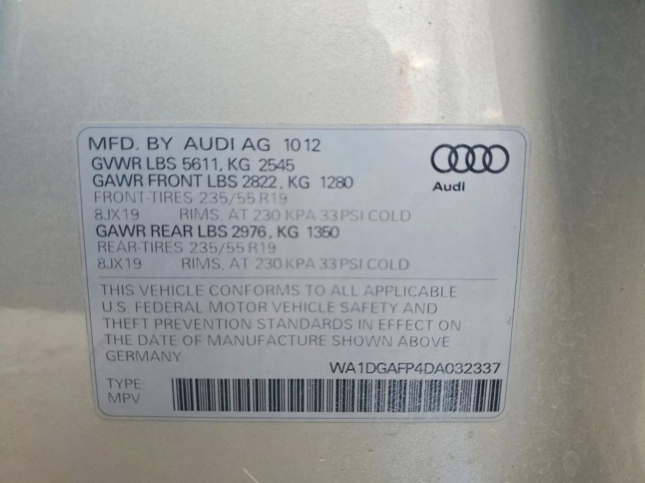 2013 AUDI Q5 PREMIUM PLUS photo 14