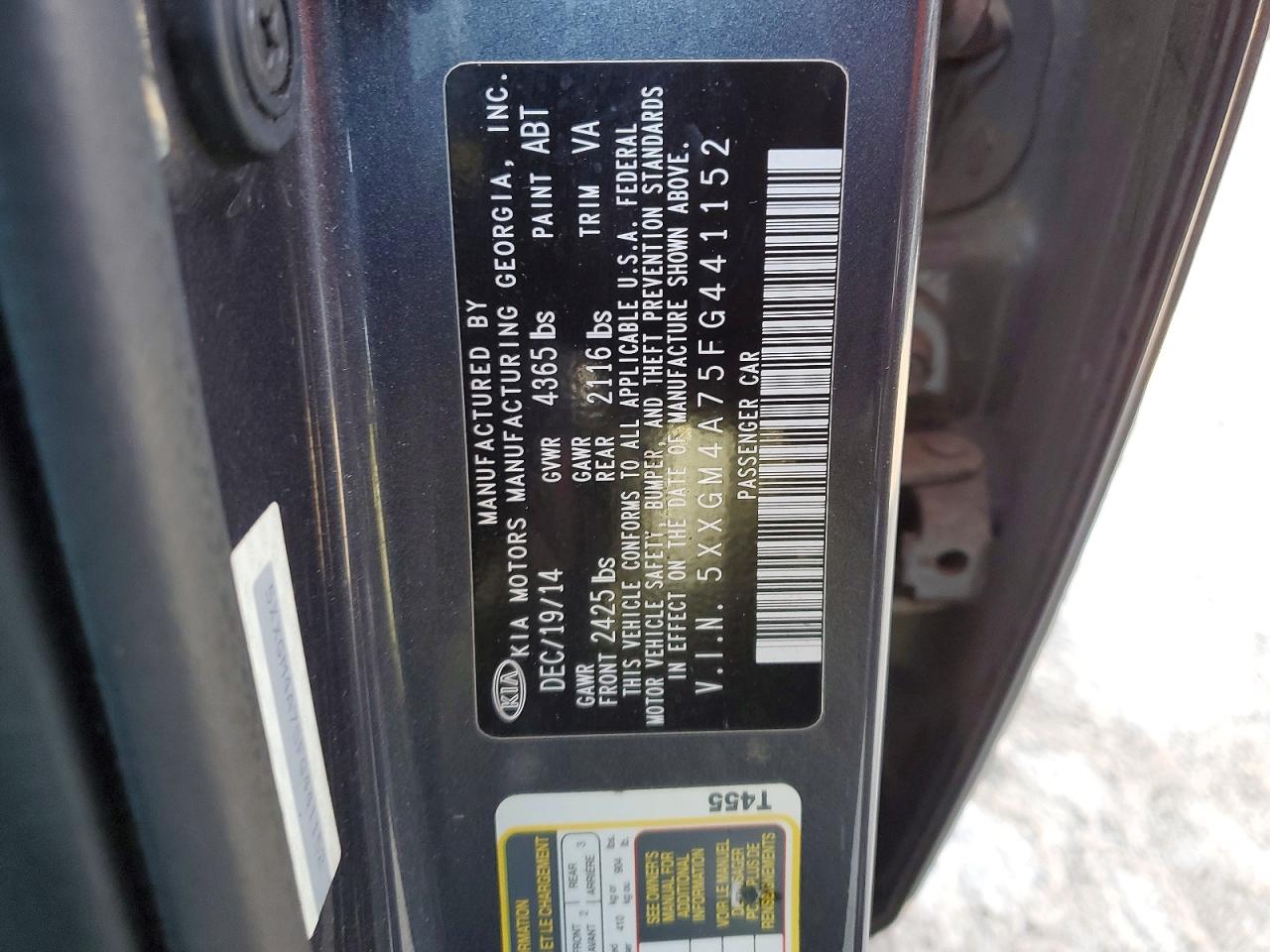 2015 KIA OPTIMA LX photo 12