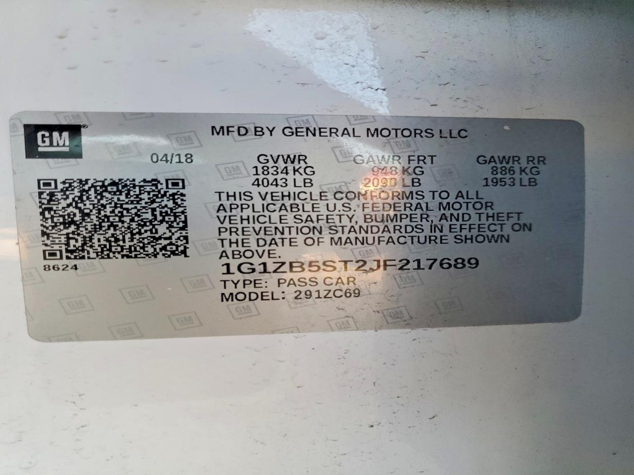 2018 CHEVROLET MALIBU LS photo 12