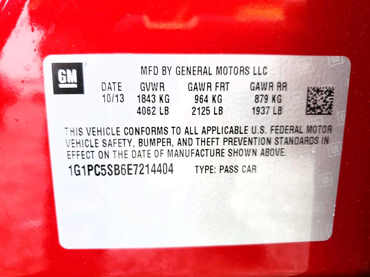 2014 CHEVROLET CRUZE LT photo 12