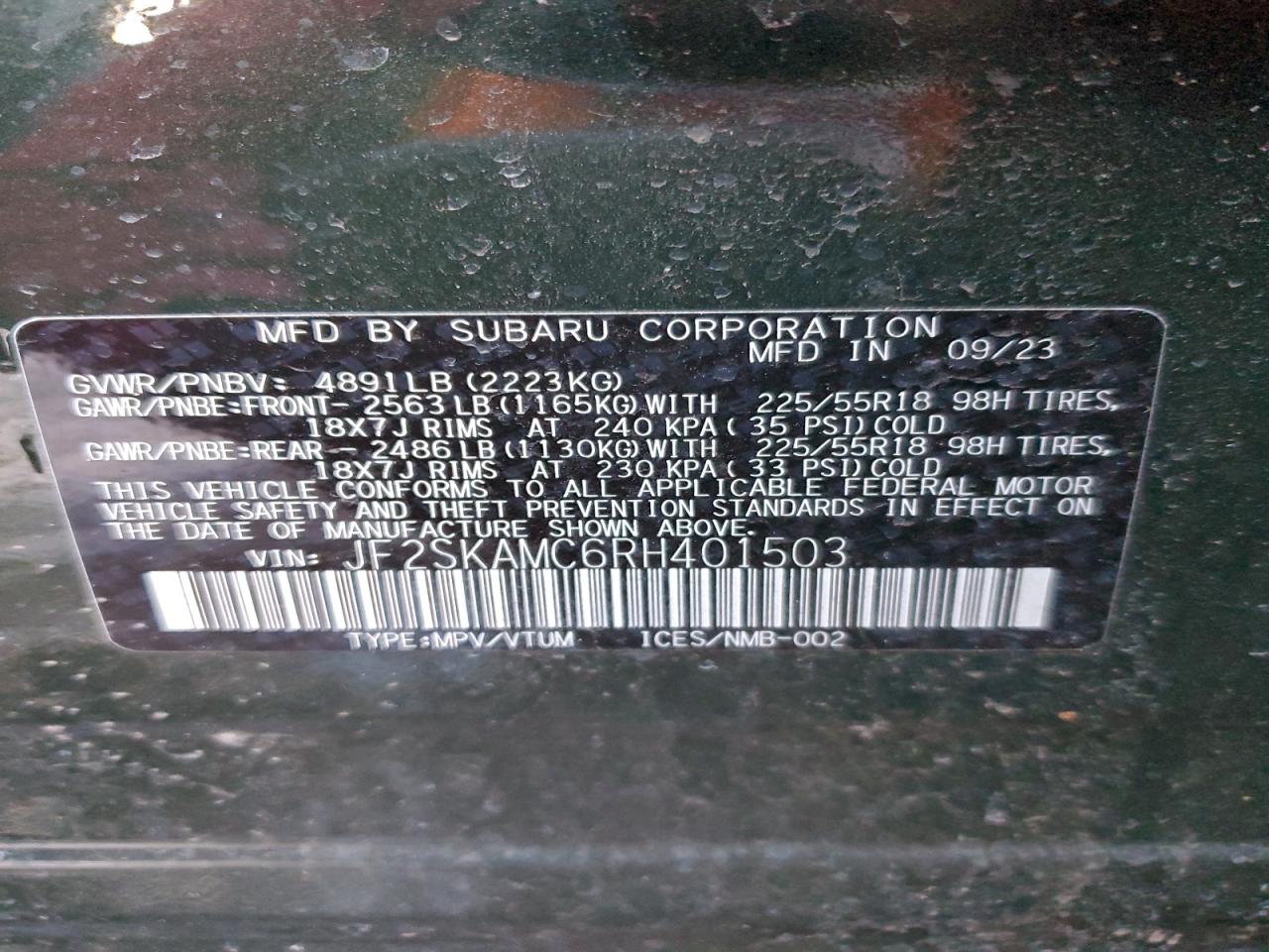 2024 SUBARU FORESTER TOURING photo 13