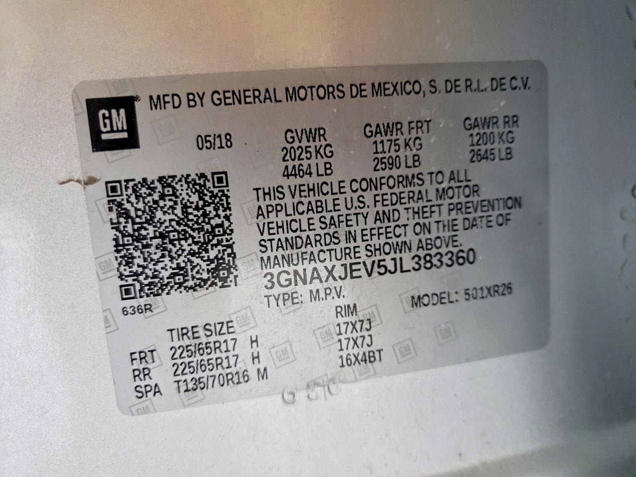 2018 CHEVROLET EQUINOX LT photo 37