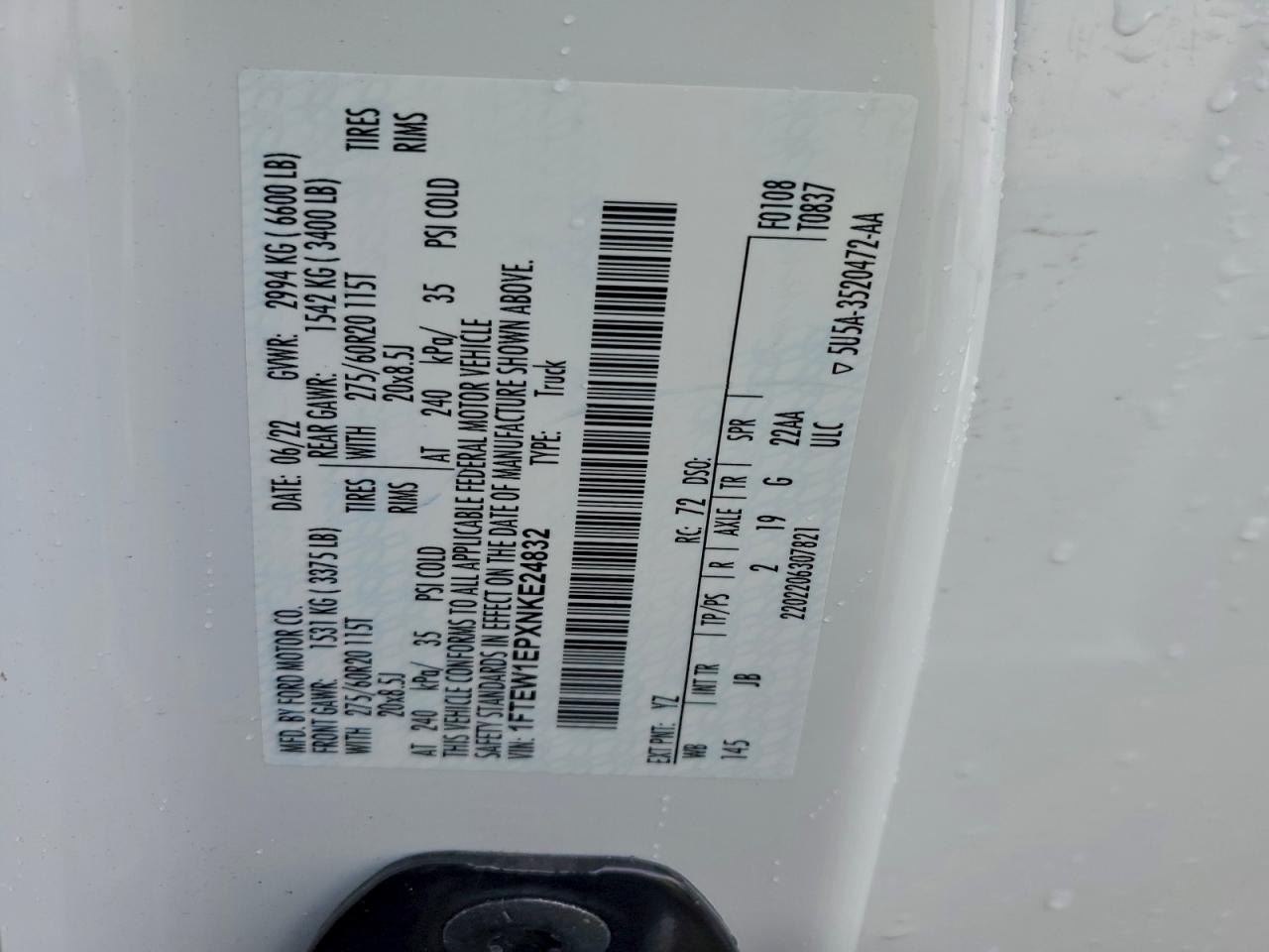 2022 FORD F150 SUPERCREW photo 13