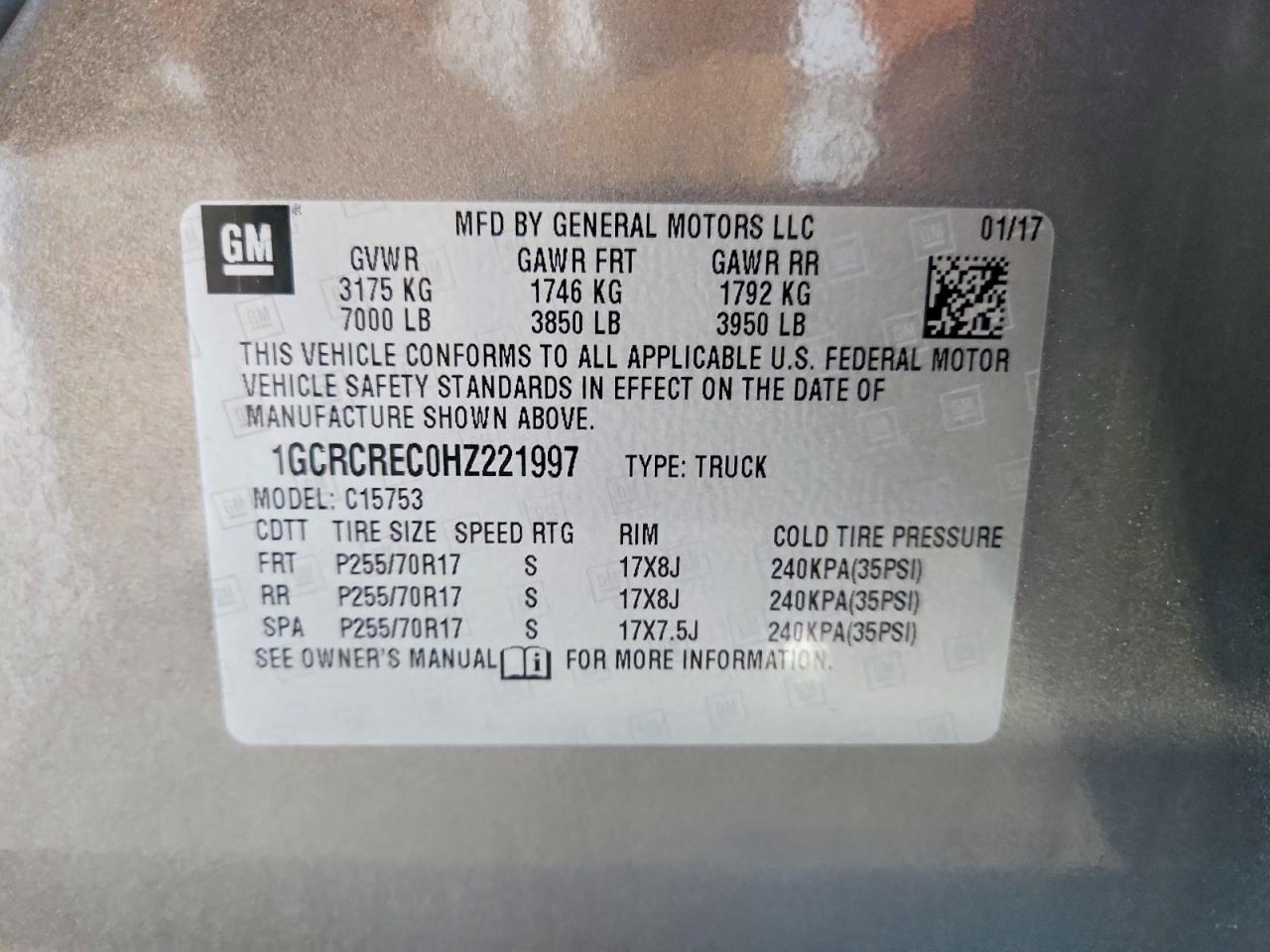 2017 CHEVROLET SILVERADO C1500 LT photo 12