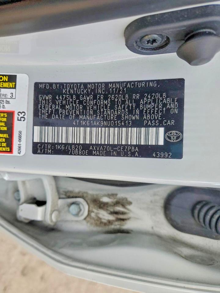 2022 TOYOTA CAMRY XSE photo 12