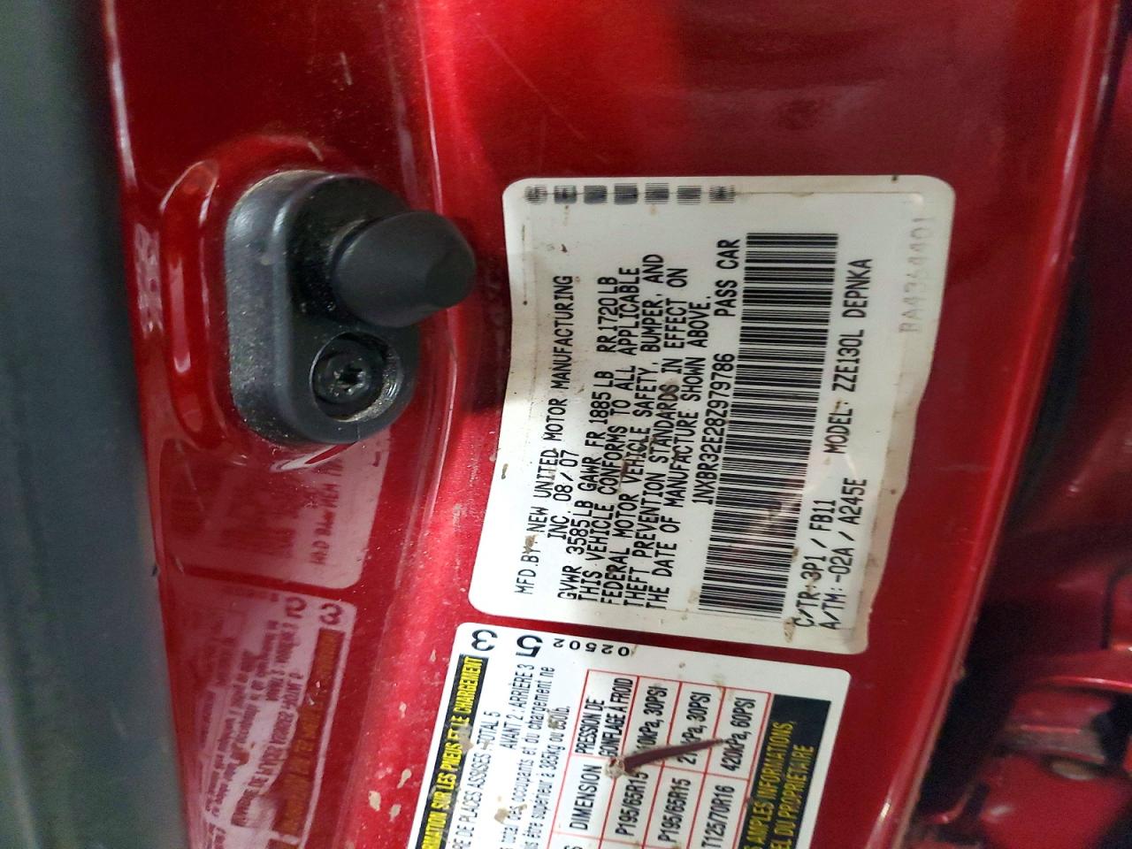 2008 TOYOTA COROLLA CE photo 12